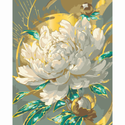 Товари для малювання - Картина за номерами Art Craft Сяюча півонія з металізованими фарбами 40 х 50 см (13153-AC)