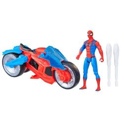 Фигурки персонажей - Игровой набор Spider-Man Спайдер Мэн на мотоцикле (F6899)