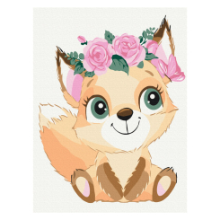 Товари для малювання - Картина за номерами Brushme Білочка в віночку (KBS7105)