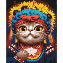 Товари для малювання - Картина за номерами Brushme Киця Авторка (BS53310)