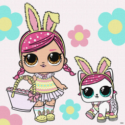 Товари для малювання - Картина за номерами Ідейка Lol Surprise Spring Bling Hops with Kittea 40 х 40 см (KHO1102)