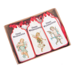 Аксессуары для праздников - Комплект елочных игрушек Elso Новогодние ангелочки 9шт.(032NY) (MR35100)