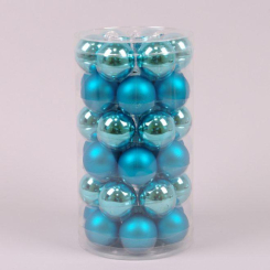 Аксесуари для свят - Кульки скляні Flora D-3,8 см. 36 шт(44610) (MR35712)