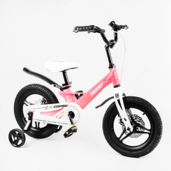 Велосипеды - Детский велосипед CORSO Revolt 14 магниевая рама дисковые тормоза Coral (113857)