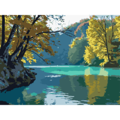 Товары для рисования - Картина по номерам Strateg Изумрудное озеро 30 х 40 см (SS-1262)