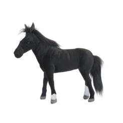 М'які тварини - Мʼяка іграшка Hansa Чорний жеребець 40 см (4806021965269) М'які тварини - Мʼяка іграшка Hansa Чорний жеребець 40 см (4806021965269)