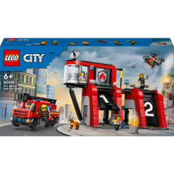 Конструктори LEGO - Конструктор LEGO City Пожежне депо з пожежною машиною (60414)