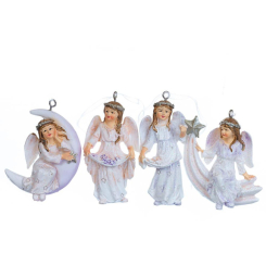 Аксессуары для праздников - Набор игрушек Elisey Ангелы 12 шт 5 см Белый (2007-063) (MR61906)