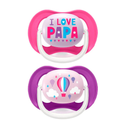 Товары по уходу - Пустышка Avent Ultra Air I love ортодонтическая 2 шт (SCF080/04)