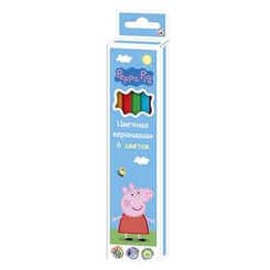 Канцтовари - Олівці Кольорові Peppa Pig 6 кольорів (119699)