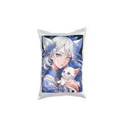 Подушки - Подушка Strateg Аниме девушка с котёнком (60678) (4823113878474)