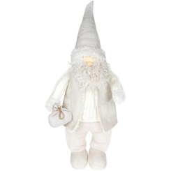 Аксесуари для свят - Новорічна фігурка Санта у жилеті 25х15х61см, білий Bona DP73674