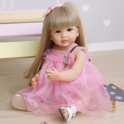 Куклы - Силиконовая коллекционная кукла Реборн Reborn Doll Девочка Аля 55 см (444)
