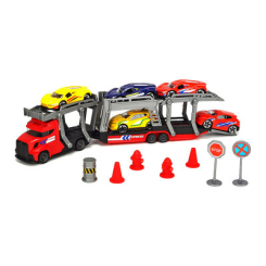 Транспорт і спецтехніка - Набір Dickie toys City Автотранспортер із 5 металевими машинками (3745012)
