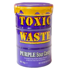 Солодощі - Жувальні цукерки Toxic Waste фіолетова бочка (5060045051059)