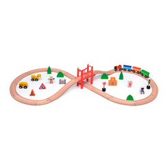 Железные дороги и поезда - Игровой набор Viga Toys Железная дорога 39 элементов (50266)