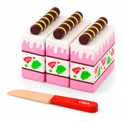 Детские кухни и бытовая техника - Игровой набор Viga Toys Клубничный торт (51324)