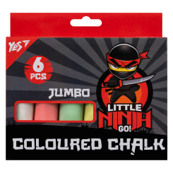 Канцтовары - Мел цветной Yes Jumbo Ninja 6 шт (400497) Канцтовары - Мел цветной Yes Jumbo Ninja 6 шт (400497)
