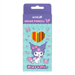 Канцтовари - Олівці кольорові Kite Kuromi двосторонні 12 кольорів (HK25-054-2)