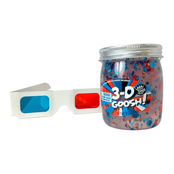 Антистресс игрушки - Слайм Compound kings 3D Goosh с очками красно-голубой 226 г (300116-1)