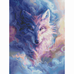 Товары для рисования - Алмазная мозаика Brushme Волк в облаках (RDBS7018)