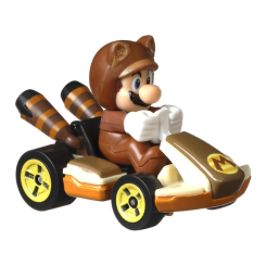 Транспорт и спецтехника - Машинка Hot Wheels Mario kart Тануки Марио стандартный карт (GBG25/GJH55)