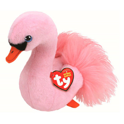 М'які тварини - М'яка іграшка TY Beanie Babies Рожевий лебідь Одетт 15 см (41034)