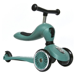 Детский транспорт - Самокат-беговел Scoot&Ride Highwaykick серо-зеленый (SR-160629-FOREST)
