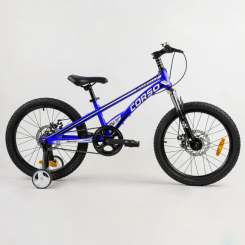 Велосипеди - Дитячий велосипед магнієва рама дискові гальма CORSO 20" Speedline Dark blue (103521)