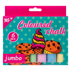 Канцтовари - Крейда кольорова Yes Jumbo Sweet Cream 6 шт (400498)