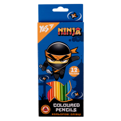 Канцтовары - Карандаши цветные Yes Ninja 12 цветов (290703)