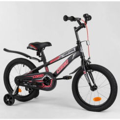 Велосипеды - Велосипед CORSO 16" (собран на 75%) Black/Red (101964)