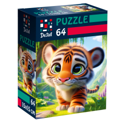 Пазлы - Пазл De.tail Милый тигренок 64 детали (DT1234-15)