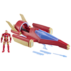 Фигурки персонажей - Игровой набор Marvel Avengers Истребитель Айрон-Мена (F9329)