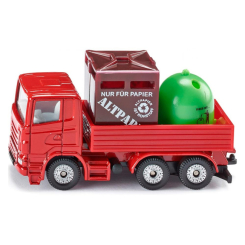 Транспорт и спецтехника - Автомодель Siku Грузовик с кузовом для мусора (828)