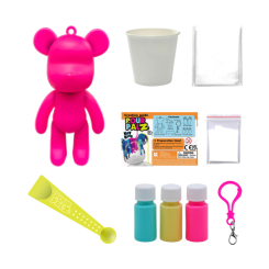 Набори для творчості - Набір для творчості Pour Palz Флюїд Арт Брелок Ведмедик рожевий (GS-G88822/1)