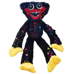 Персонажі мультфільмів - М'яка іграшка UKC Блискучий Хагі Ваги Huggy Wuggy з липучками на руках 45 см Чорний (1634106005)