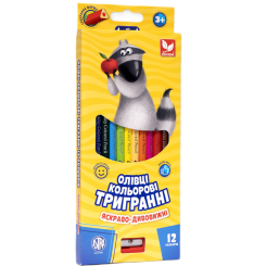 Канцтовари - Олівці Школярик тригранні 12 кольорів (312110002-UA)