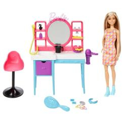 Ляльки - Ігровий набір Barbie Перукарський салон (HKV00)