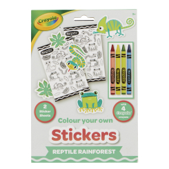 Товари для малювання - Набір для розмальовування Crayola Наліпки Рептилії в тропічному лісі (15754-A) Товари для малювання - Набір для розмальовування Crayola Наліпки Рептилії в тропічному лісі (15754-A)