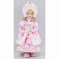 Аксессуары для праздников - Новогодний декор на стол фигура-кукла Снегурочка в розовом 43 см Bona DP42978