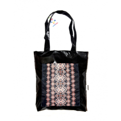 Рюкзаки та сумки - Сумка шоппер з кишенею 4Profi "Вишиванка" 40*35 см Чорний 37400 (3597)