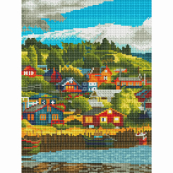 Товари для малювання - Алмазна мозаїка Brushme Селище біля озера (RDBS7013) Товари для малювання - Алмазна мозаїка Brushme Селище біля озера (RDBS7013)