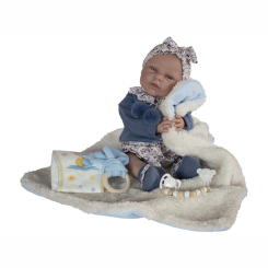 Пупсы - Пупс Munecas De Cuna в синей одежде 45 см (8436587141768)