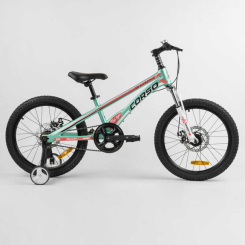 Велосипеды - Детский велосипед магниевая рама дисковые тормоза CORSO Speedline 20’’ Mint and coral (103524)