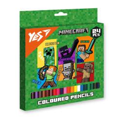 Канцтовары - Карандаши цветные Yes Minecraft Heroes 24 цвета (290740)