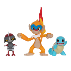 Фігурки персонажів - Набір ігрових фігурок Pokemon W18 Поньярд, Сквіртл, Монферно (PKW3058)