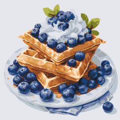 Товари для малювання - Картина за номерами Art Craft Чорничний десерт 40 х 40 см (12041-AC)