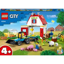 Конструкторы LEGO - Конструктор LEGO City Животные на ферме и в хлеву (60346)