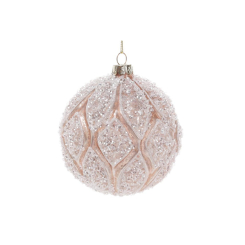 Аксессуары для праздников - Елочный шар BonaDi 10 см Розовый (NY15-407) (MR63003)